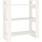 vidaXL Bibliothèque/Séparateur de pièce Blanc 80x35x91 cm Pin solide