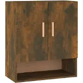 vidaXL Armoire murale chêne fumé 60x31x70 cm Bois composite