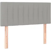 vidaXL Tête de lit gris clair 90x5x78/88 cm Tissu