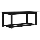 vidaXL Table basse noire 110x55x45 cm pin massif