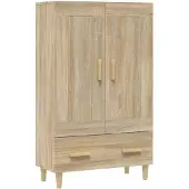vidaXL Highboard chêne Sonoma 70x31x115 cm Matériau dérivé du bois