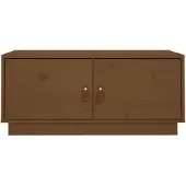 vidaXL Table basse marron miel 80x50x35 cm pin massif