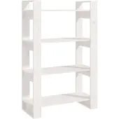 vidaXL Bibliothèque/Séparateur de pièce Blanc 80x35x125 cm Pin massif