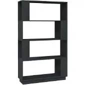 vidaXL Bibliothèque/Séparateur de pièce Gris 80x25x132 cm Pin massif