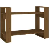 vidaXL Bibliothèque/Cloison Marron miel 80x35x56,5 cm Pin solide