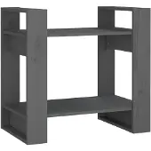 vidaXL Bibliothèque/Séparateur de pièce Gris 60x35x57 cm Pin massif
