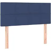 vidaXL Tête de lit bleu 90x5x78/88 cm Tissu