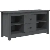 vidaXL Armoire TV Gris 103x36,5x52 cm Pin massif