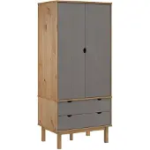 vidaXL Armoire OTTA brun&gris 76,5x53x172 cm Pin massif