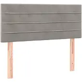 vidaXL Tête de lit gris clair 90x5x78/88 cm velours