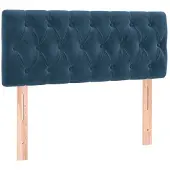 vidaXL Tête de lit bleu foncé 90x7x78/88 cm velours
