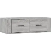 vidaXL Armoire TV murale Gris Sonoma 80x36x25 cm Bois composite
