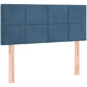 vidaXL Tête de lit bleu foncé 80x5x78/88 cm velours