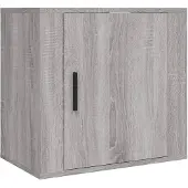 vidaXL Table de chevet murale Sonoma gris 50x30x47 cm