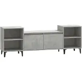 vidaXL - Meuble TV - 160x35x55 - cm - fait main - bois - gris béton