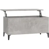 vidaXL Table basse gris béton 90x44,5x45 cm Bois composite