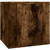 vidaXL Armoire TV murale chêne fumé 40x34,5x40 cm