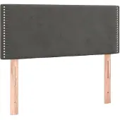 vidaXL Tête de lit gris foncé 90x5x78/88 cm velours
