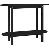 vidaXL Table console noir 110x40x80 cm pin massif