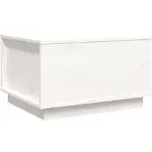 vidaXL Table basse blanche 60x50x35 cm pin massif