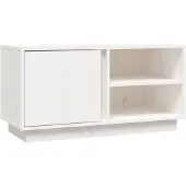 vidaXL Armoire TV Blanc 80x35x40,5 cm Pin massif