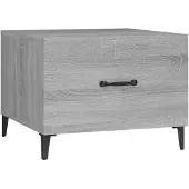 vidaXL Table basse avec pieds métalliques Gris Sonoma 50x50x40 cm