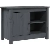 vidaXL Armoire TV Gris 70x36,5x52 cm Pin massif