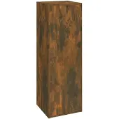 vidaXL Armoire TV chêne fumé 30,5x30x90 cm Bois composite