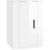 vidaXL Meuble TV mural blanc brillant 40x34,5x60 cm