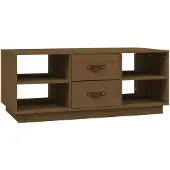 vidaXL Table basse marron miel 100x50x41 cm pin massif