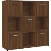 vidaXL Bibliothèque Chêne marron 90x30x90 cm Bois d'ingénierie