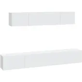 vidaXL Ensemble de 4 armoires TV blanc en bois composite