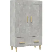 vidaXL Highboard gris béton 70x31x115 cm Bois composite
