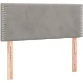 vidaXL Tête de lit gris clair 80x5x78/88 cm velours