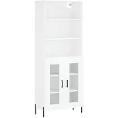 vidaXL Highboard blanc 69,5x34x180 cm Bois composite