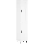 vidaXL Highboard blanc 34,5x34x180 cm Bois composite