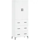 vidaXL Highboard blanc 69,5x34x180 cm Bois composite