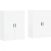 vidaXL Armoires murales 2 pcs. Blanc 69,5x34x90 cm