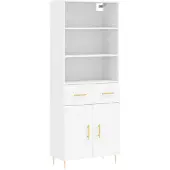 vidaXL Highboard blanc 69,5x34x180 cm Bois composite