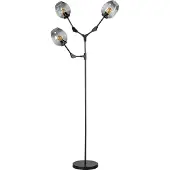 Expo Lampadaire Lime 3 lumières noir avec verre fumé