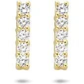 Marie-Celeste -Celeste Ohrknöpfe Balkje Zirkonia - Gold, (Or véritable 14 carats)