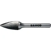 Bahco 12,7 mm x 25 mm - Ø6 mm Rotorfräser aus Hartmetall in Geschossform für Metall 24