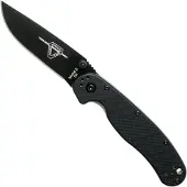 Ontario Couteau pliant RAT-2 D2, noir, noir