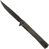 Ocaso Couteau pliant Solstice Straight Black, Black Titanium