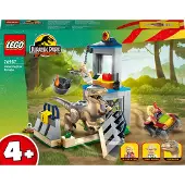 LEGO 76957 Jurassic Park L'évasion du vélociraptor, Jouet de dinosaure et voiture buggy à collectionner pour les enfants de 5 ans et plus