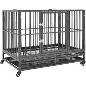 vidaXL Cage pour chien avec roulettes acier 102x72x85 cm