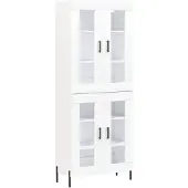 vidaXL Highboard blanc 69,5x34x180 cm Bois composite