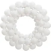 vidaXL Couronne de Noël blanc 45 cm polystyrène