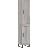 vidaXL Highboard Gris Sonoma 34,5x34x180 cm Matériau dérivé du bois