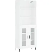 vidaXL Highboard blanc 69,5x34x180 cm Bois composite